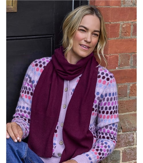 Cashmere Merino Ribbed Scarf